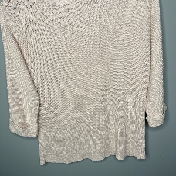 RESERVED Light Pink Shimmer Knit Boatneck - Picture 6 of 10